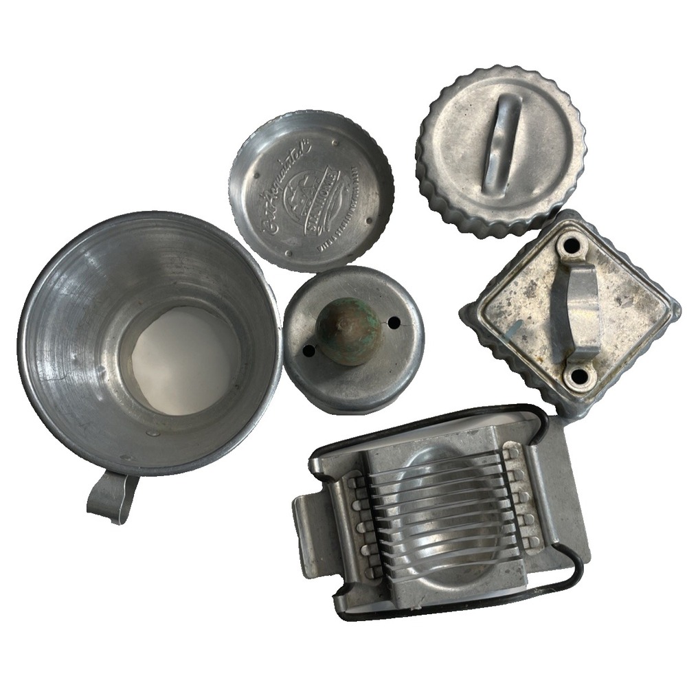 Vintage Aluminum Kitchen Tool Lot Farmhouse Primitive Decor Egg Slicer Cutters